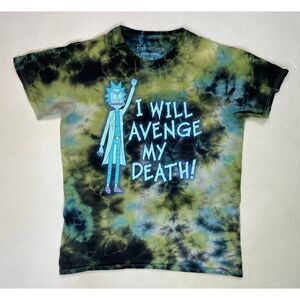 Rick and Morty Graphic T-shirt Women Small Tie Dye Short Sleeve